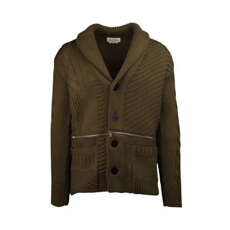 Alexander McQueen, Cardigan Groen, Heren, Maat:S