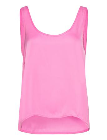 Cc Heart Ayla Satin Top T-shirts & Tops Sleeveless Rød Coster Copenhagen*Betinget Tilbud