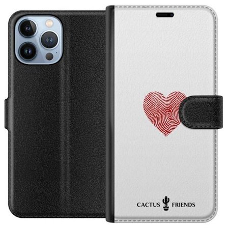 Kompatibelt Plånboksfodral till Apple Apple iPhone 13 Pro Max Cactus and Friends - Fingerprint Love
