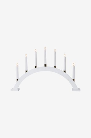 Star Trading - Lysestake Gillian Bow 40 cm - Hvit - Adventsstaker - Fra Homeroom