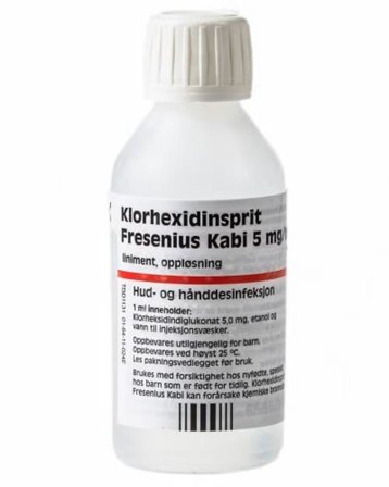 Klorhexidinsprit 5 mg/ml liniment 125 ml