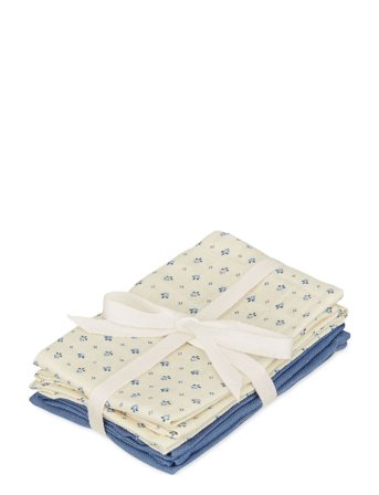 Cam Cam Copenhagen Wash Cloth, 4 Pack - Gots - Blue - 30X30CM