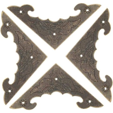 12 stk Trebokshjørnebeskyttere Metall Jern Bronse Hjørnebeskytter