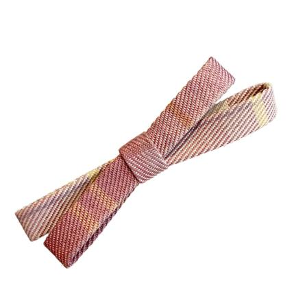 Liten sløyfe Hårklemme JK Rutet stil Hårnål Mote Søt hårnål til hverdags Matchende Dansefest Ferie Bringebærsvart te