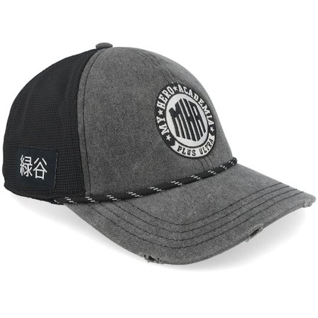 Capslab - Zwart trucker Cap - My Hero Academia Plus Ultra Black/Grey Trucker @ Hatstore