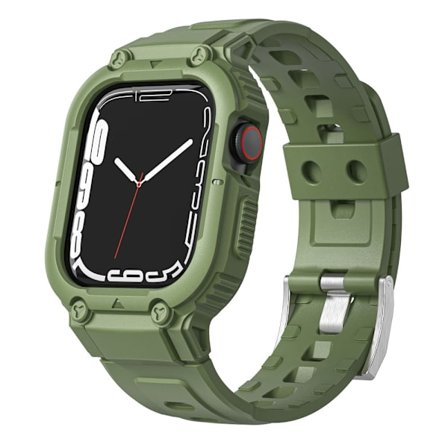 Apple Watch Ultra 2 49mm Stöttåligt Skal + Armband Grön