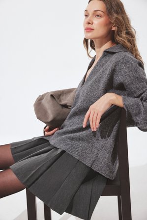 NA-KD plissierter Minirock - Faltenröcke - Grau - EU 32