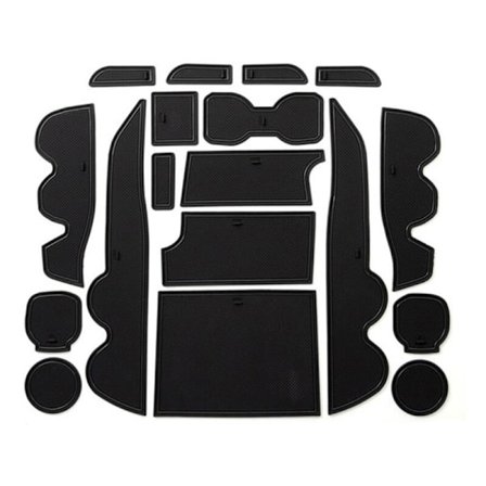 Passer til 2016-2021 Tilbehør Kopholder, Konsol og Dørlomme Indlæg (Dobbeltkabine, Sort)