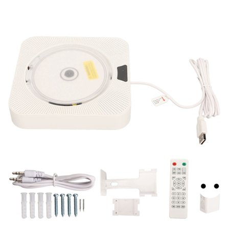 Bluetooth Væg CD Afspiller Bærbar Musikafspiller med Fjernbetjening Multifunktionel Realtidsforbindelse 100-240V EU Stik