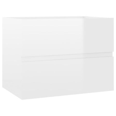 Vidaxl Tvättställsskåp Vit Högglans 60x38,5x45 Cm Spånskiva Vit