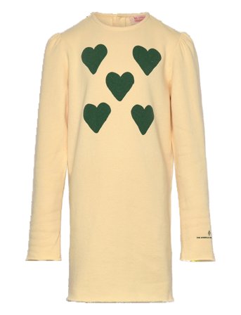 THE ANIMALS OBSERVATORY Hearts Flan Yellow Buf Dress - Yellow - 8 Y