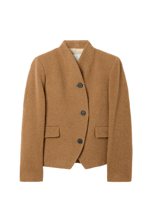 Dagmar SHORT CURVED JACKET Jackor Dam Beige 36