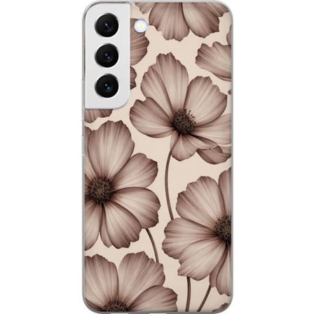 Kompatibel Mobilcover til Samsung Galaxy S22+ 5G Bløde blomster i tidløs beige elegance