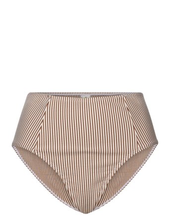 Striba High Waist Bikini Briefs Brown Becksöndergaard