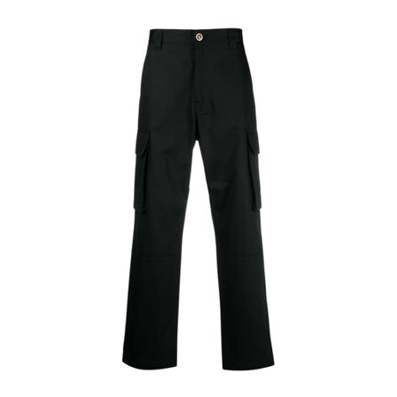 Versace, Straight Trousers Zwart, Heren, Maat:M