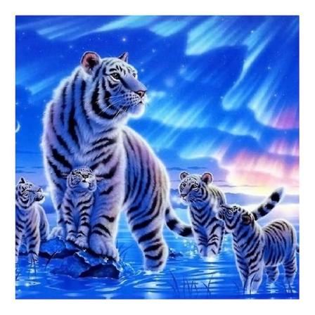 5d Diy Diamantsett Full Diamond Maleri Veggklistremerker For Stue, Tiger (12x12inch/30x30cm)