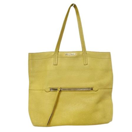 Miu Miu Pre-owned, Pre-owned Tote Bags Geel, Dames, Maat:ONE Size,leer