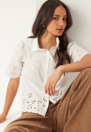BUBBLEROOM - Embroidered Shirt - White