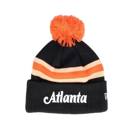 New Era - Atlanta Hawks Knit NBA City Edition 22 Black Pom Pom Black Beanie - NBA @ Hatstore