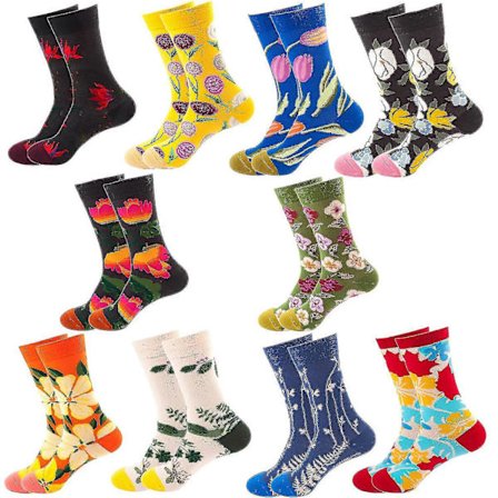 10 Par Dame Sokker 100% Bomull Elastisk Dyr Frukt Mat Print Søte Morsomme Lave/høye Sokker Gaver Til Voksne Damer Og Tenåringsjenter