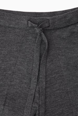 COS Women's Merino Wool Drawstring Trousers in Grey