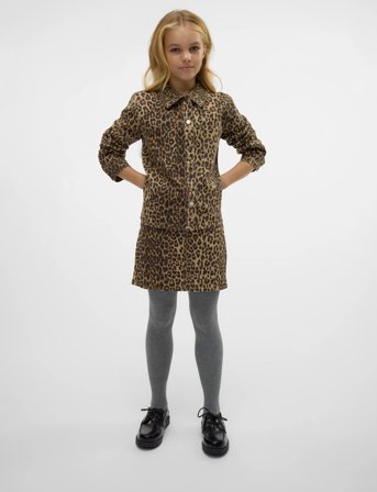 Vero Moda Girl Vmpippa Mr Short Leo Skirt Girl - Brown - 158