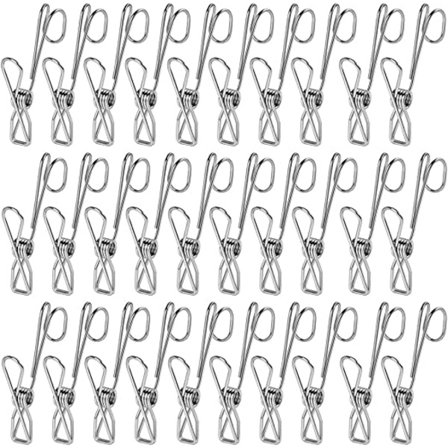 NO 50-pack bärbara tvättkrokar, garderobshängare klämmor