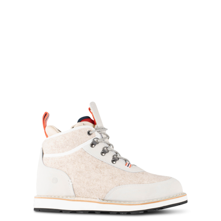 Amundsen Winter Mucks Low Cut White Suede/Off White Wool