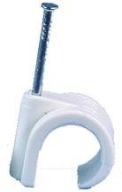 Gelia 050400010 Ledningshållare rund, vit, 100-pack 5-7 mm, Installationsmaterial