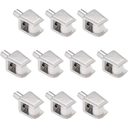 Glashylde Beslag, 10 stk. Zinklegering Glashylde Klemme Støtte Pløkker Akselmontering til 5-8 mm Tykkelse