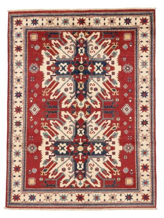 Medalionowy Mały Kazak Fine Dywan 147X198 Wełna