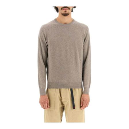 Z Zegna, Round-neck Knitwear Beige, Heren, Maat:L