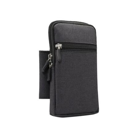 Universal belteklipsveske, 6,3 tommers denim fritidsveske tur skallveske belteklipsveske veske med flere spenner lommebok