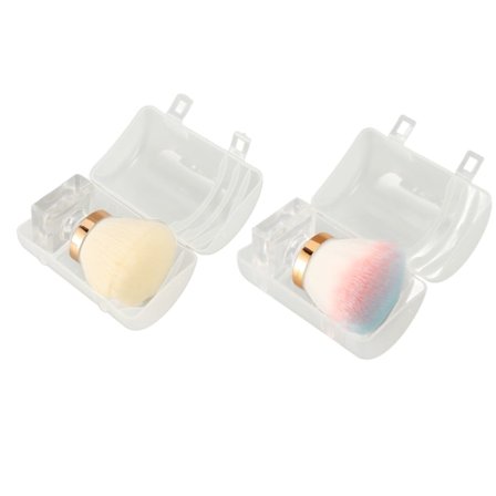 Pudderbørste Rundt Hode Krystallbase Bærbar Myke Bust Nail Dust Brush Ergonomisk Blush Brush for Makeup Nail Arts