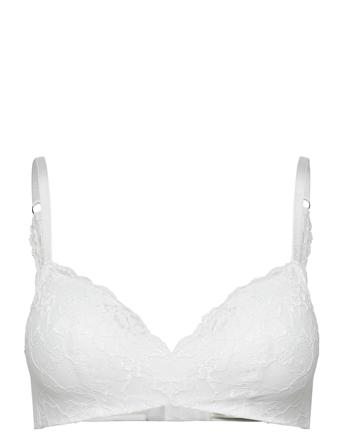 Bra Flirt Emelie Lace Lingerie Bras & Tops Soft Bras Non Wired Bras Vit Lindex