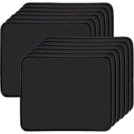Musematte i 12-pakning, Gamingmusematte med sklisikker gummibase, Premium teksturert musematte med sydd kant, Vanntett musematte for bærbar PC