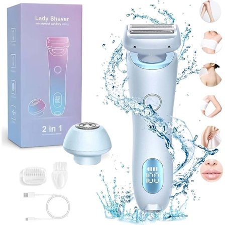 Glide Pro 3.0 Rakhyvel, Dusk Rakhyvel för Kvinnor, Dusk Glide Pro 3.0 Rakapparat, Duskofficial - 2 i 1 Elektrisk Silk Glide Pro Rakapparat, Smärtfri 