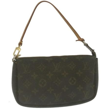 Louis Vuitton Vintage, Pre-Owned Pouch Accessories Monogram Bag Bruin, Dames, Maat:ONE Size,leer