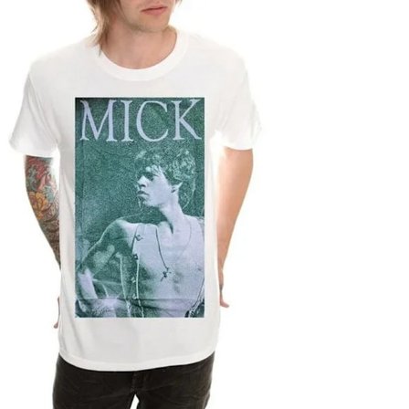 The Rolling Stones Unisex Adult Mick Version 2 Photograph T-Shirt