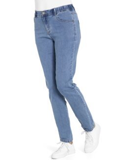 Stretchjeans med strikk bak Lys blå - 52 - Åshild