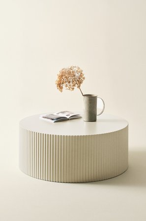 Jotex - Sofabord, Diameter 90 Cm Naturhvit - LUNDEN - Kjøp Sofabord hos Jotex