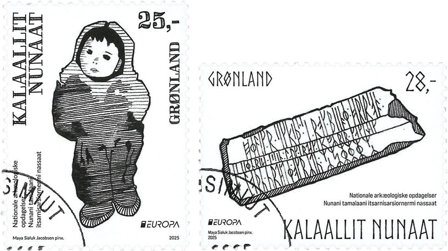 Grønland - EUROPA 2025 Nationale arkæologiske opdagelser - Stemplet sæt 2v