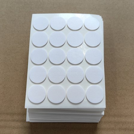 10 dobbeltsidige klebeputer for stearinlysveke, diameter 2 cm, tykkelse 1 mm