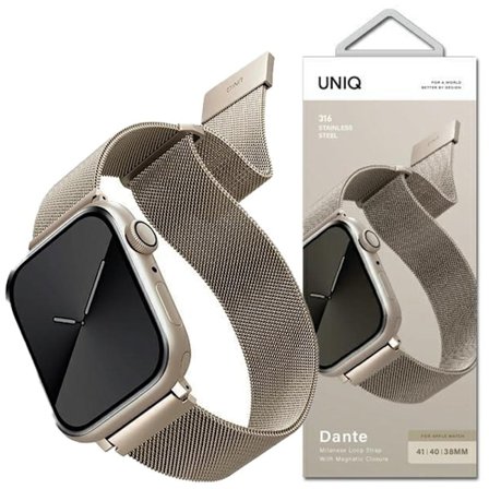 UNIQ Dante armbånd for Apple Watch Series 4/5/6/7/8/SE/SE2 38/40/41 mm stjernelys i rustfritt stål
