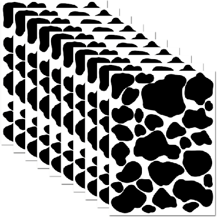 280 st klistermärken med komönster | Komönsterdekordekaler för vägg, bilar, koppar | Svart vinyl komönster klistermärke för vägg, komönster