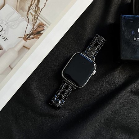 Klockarmband för Apple Watch iWatch S1-9 generation SE 38/40/41mm S10 generation 42mm svart