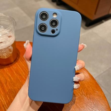 For iPhone 13 Pro Max deksel hard PC gummiert telefondeksel hudfølelse telefonbeskytter Blue