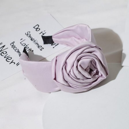 Blomster pandebånd Bred hårbøjle LYS LILLA