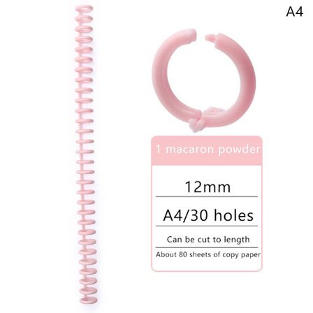 30 huller plastikspiralringe til A4-papir til notesbogspapir