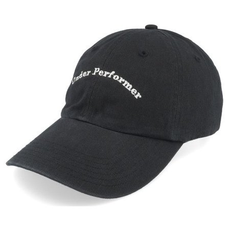 Iconic - Svart unconstructed Keps - "Under Performer Black Dad Cap " @ Hatstore